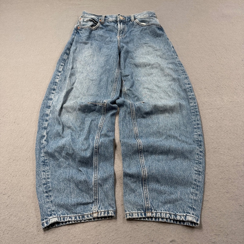 Garage Mom Jeans Women's 25/01 Blue Denim High Rise Tapered Leg Light Wash Retro